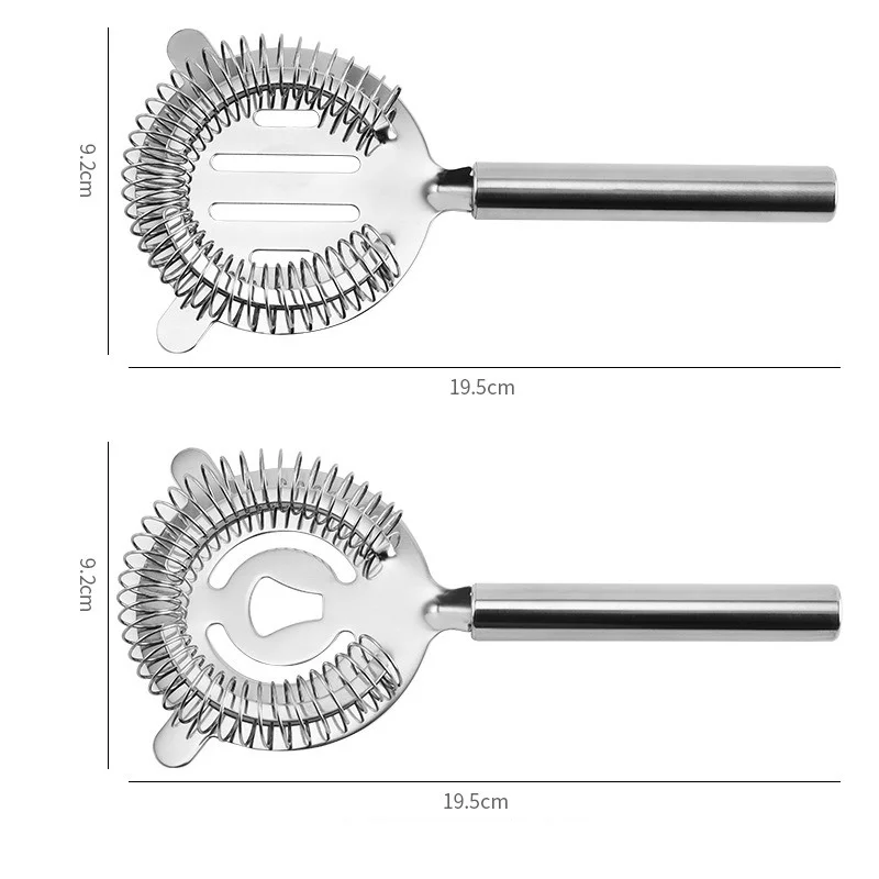 JUSTINLAU Stainless Steel Cocktail Strainer Ice Filter Sprung Deluxe Strainer Bar Professional bartender Tools ice separator