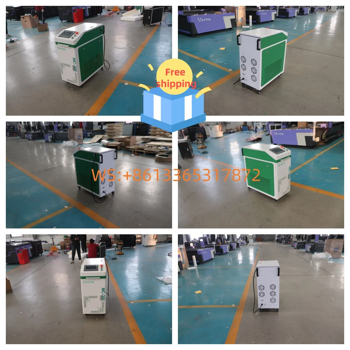 

300W MAXCOOL Pulsed Laser Cleaner Air Cooled Rust Paint Oil Remover for Metal Wooden Structures Maintenance and Repair