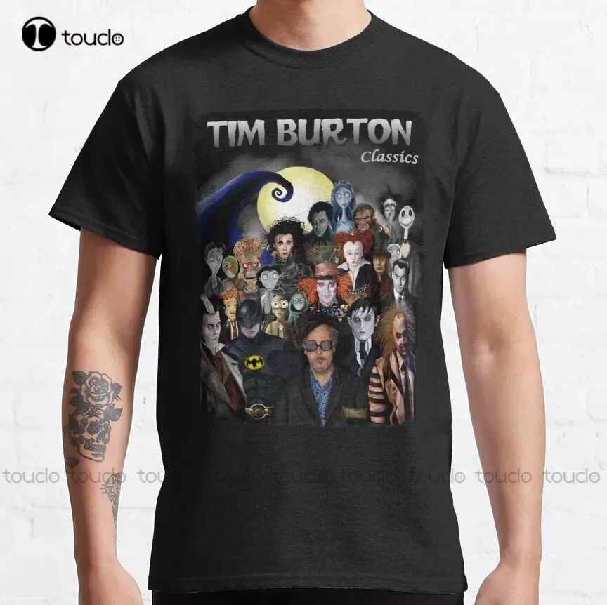 Tim Burton Classics Classic T-Shirt Summer Shirts For Men Custom Aldult Teen Unisex Digital Printing Tee Shirt Fashion Funny