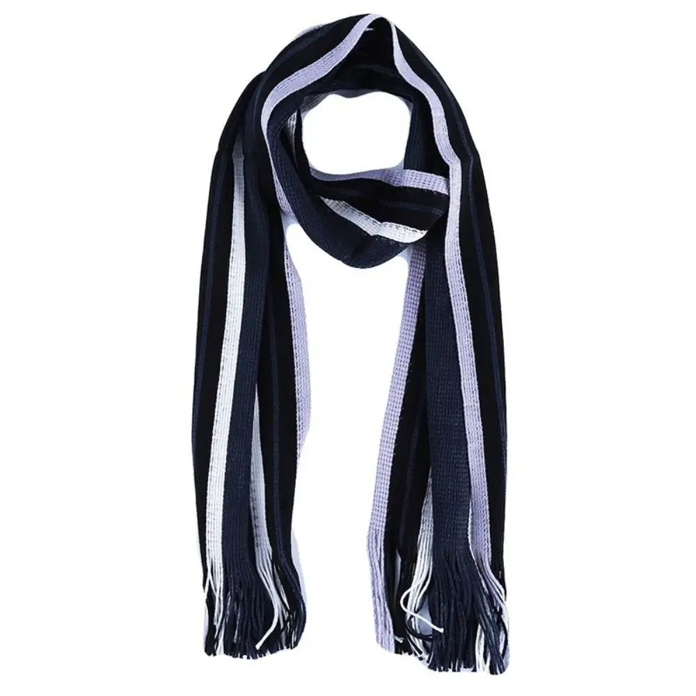 Cashmere Men Striped Scarf Fashion Thick Tassel Stole Neck Wrap Neck Warm Soft Winter Long Shawl