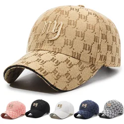 New Letter Embroidered Baseball Cap Spring Summer Versatile Casual Trucker Hat Men Women Fashionable Face Smaller Visor Hat