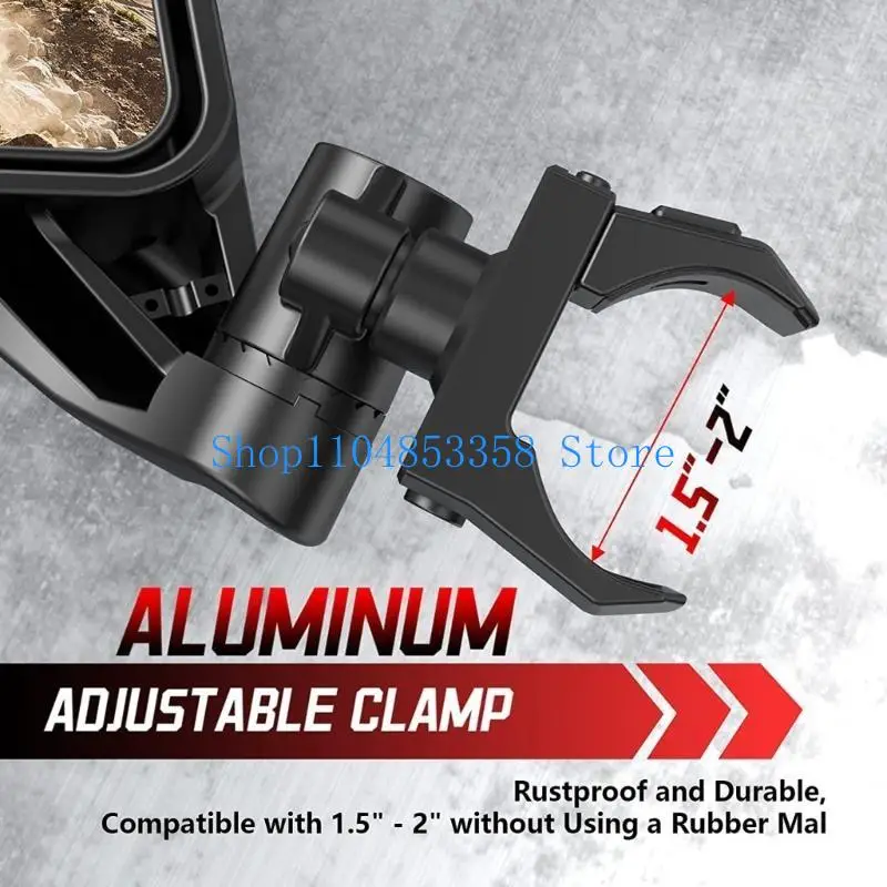 652F Professional 1 Pair Side Mirrors UTV Rear View Mirrors with/without Light Original/Upgraded Mirror for Can-Am Buggies
