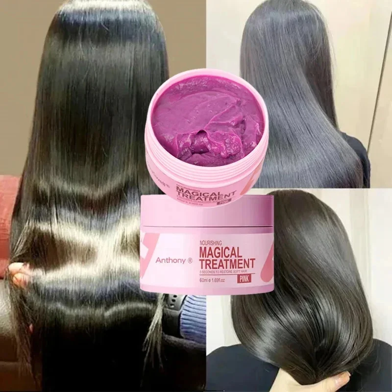 Magical Keratin Hair Mask 5 Seconds Repair Damage Frizzy Soft Smooth Shiny Hair Deep Nourishing Treatment Hair Root Health Care