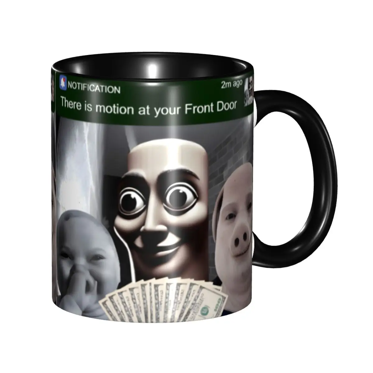 Tung Tung Tung Sahur Ai Baby John Pork Is Motion At Your Front Door Mugs Kawaii Tea Cup Gifts For Kids Adult