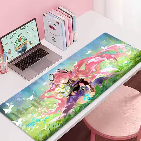 Mouse Pad Large Genshin Impact Citlali Anti-Slip Rubber Gaming MousePad Durable Desk Pad for Office and Gaming PC Anime Mousepad