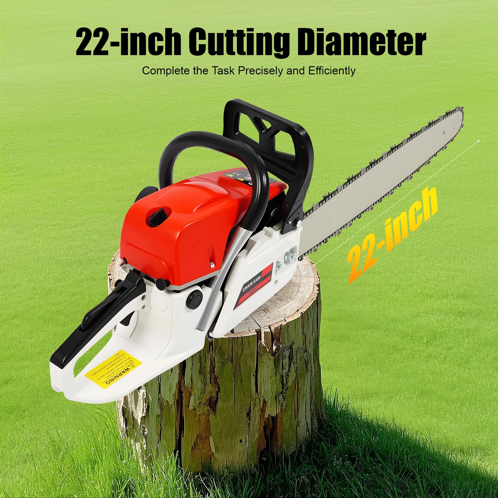 

22 Inch Gasoline Chain Saw 52cc 2-stoke Engine Fast Cutting Chainsaw Cutting Wood Gas Sawing, Chain Saw Set