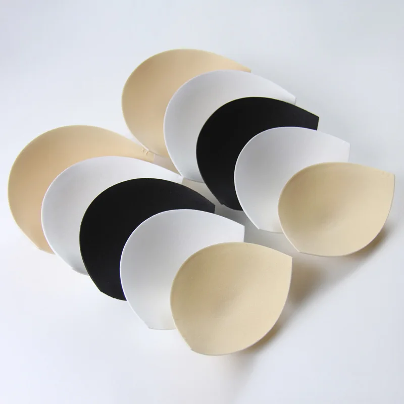 

100pair Wholesale Breathable White Black Nude Wedding Dress Sponge Semicircle Chest Pad Soft DIY Bra Pad Semi-circular Chest Cup