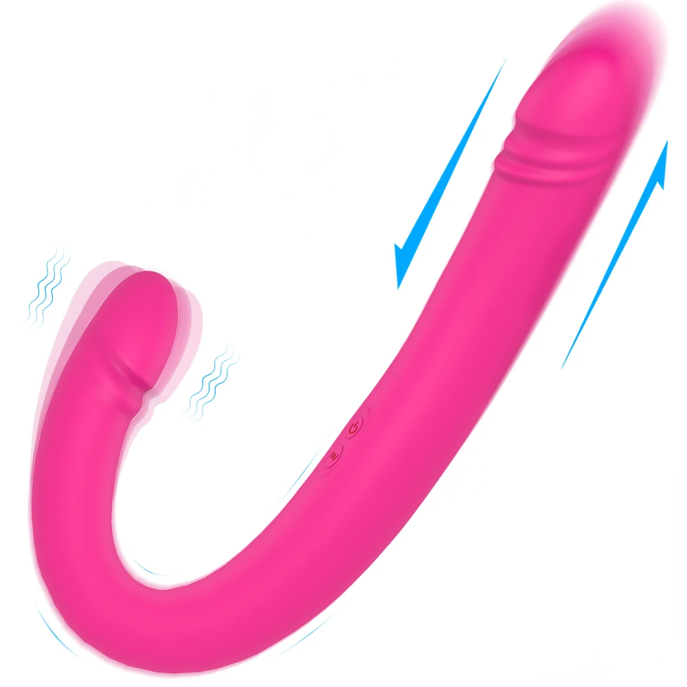 Powerful Vibrators Strapless Strap-on Dildo - Realistic Silicone Dildo For Anal Vagina Stimulation, Double Dong Adult Sex Toys