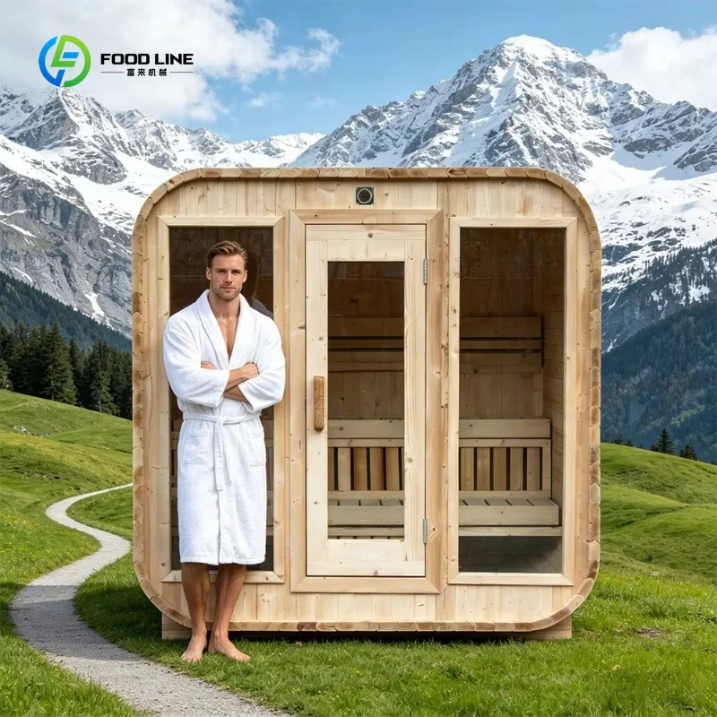 Customized Family Spa Use Outdoor Steam Sauna Indoor Wet Steam Sauna Room Sauna Outdoor Wood Burning