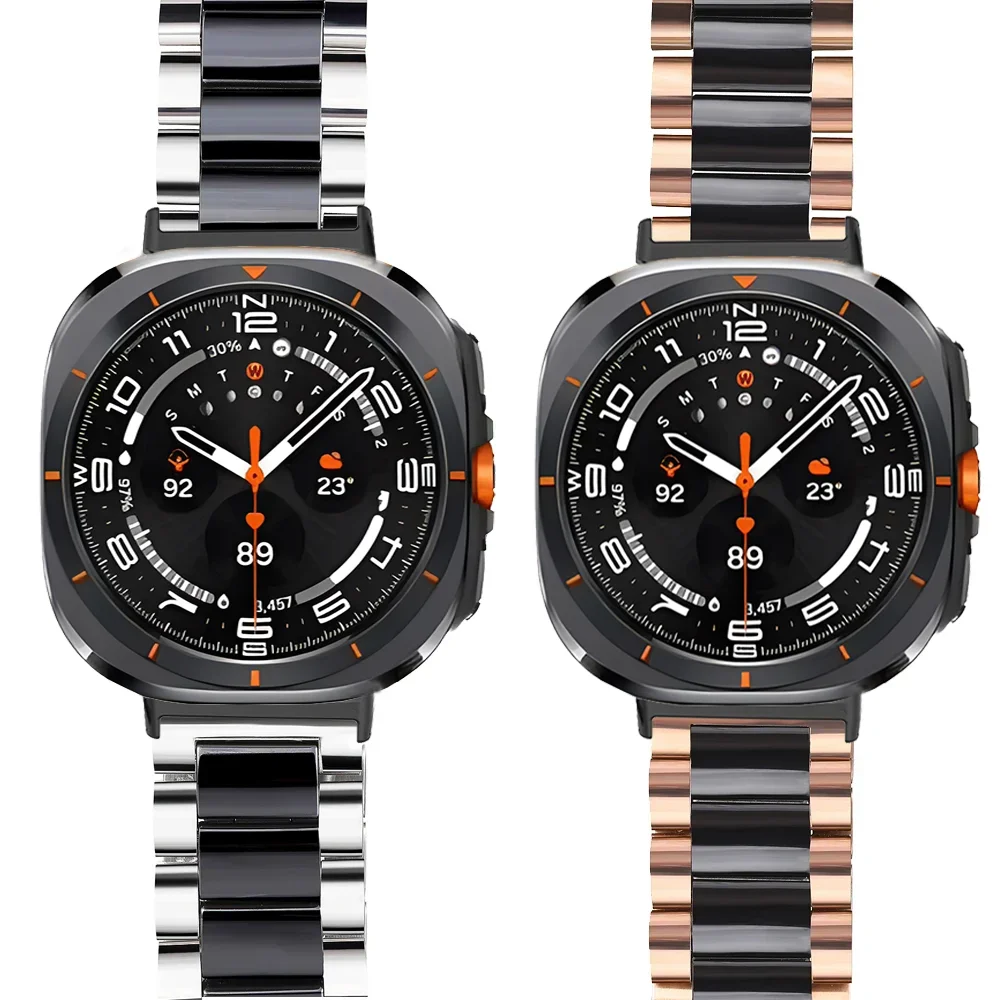 Metal+Ceramic Strap for Samsung Galaxy Watch Ultra 2025 47mm Breathable Bracelet Wristband Samsung Galaxy Watch Ultra 47mm band