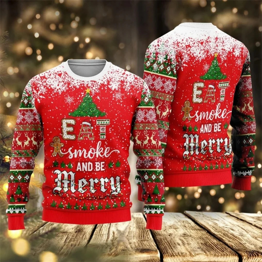 

New Fashion Santa Claus Graphic Hoodie Christmas Sweatshirt Autumn Winter Holiday 3D Print Long Sleeve Casual Oversized Pullover