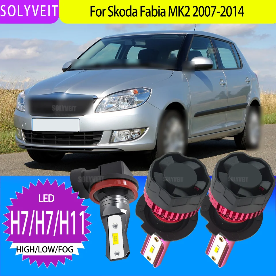 

High-Performance Easy Install Reliable Night Driving LED HI/LO/FOG For Skoda Fabia MK2 2007 2008 2009 2010 2011 2012 2013 2014