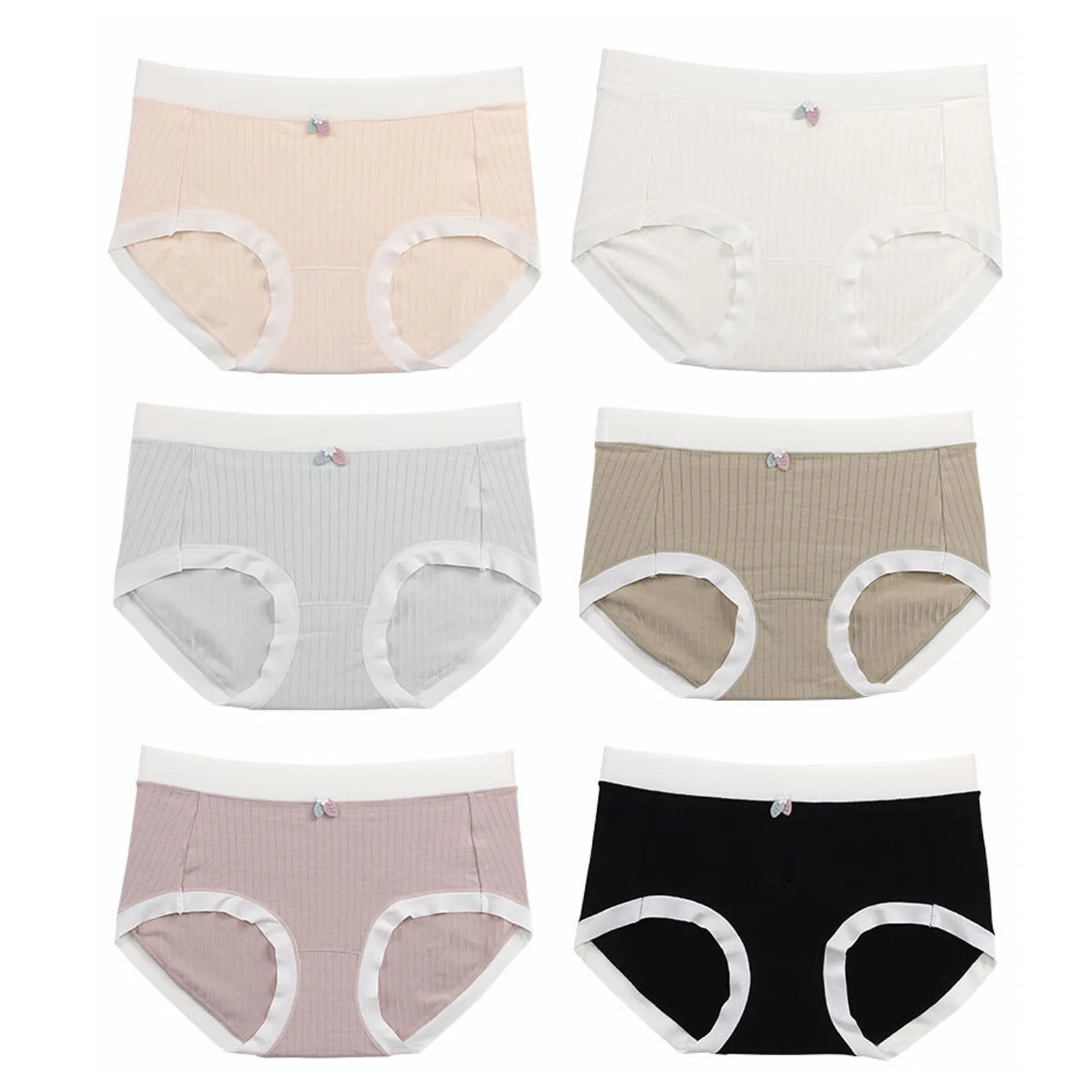 

Ribbed Cotton Underwear Seamless Soft Underpants Sport Breathable Panties Women Daily Briefs Knickers Intamate Female Lingerie