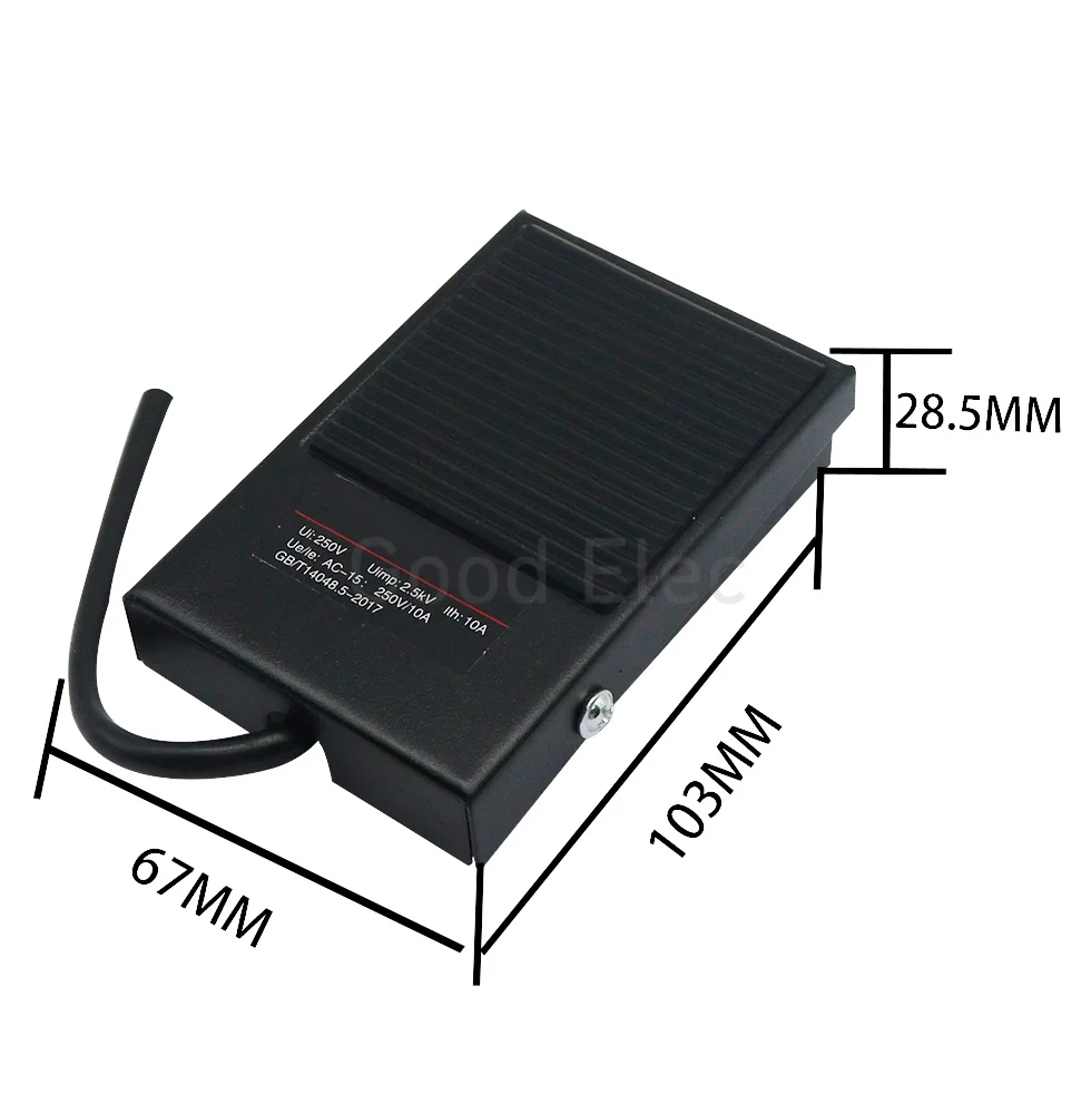 

1PCS FS-1 10A 250V black Line length current metal footswitches china manufacturer quality guaranteed pedal switch