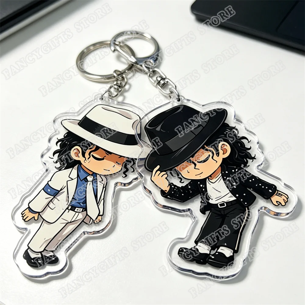 Popular Cute Singer Chibis Keychains for Accessories Great Classic Rock Legend Music Keyrings Jewelry Fans Friends Gifts