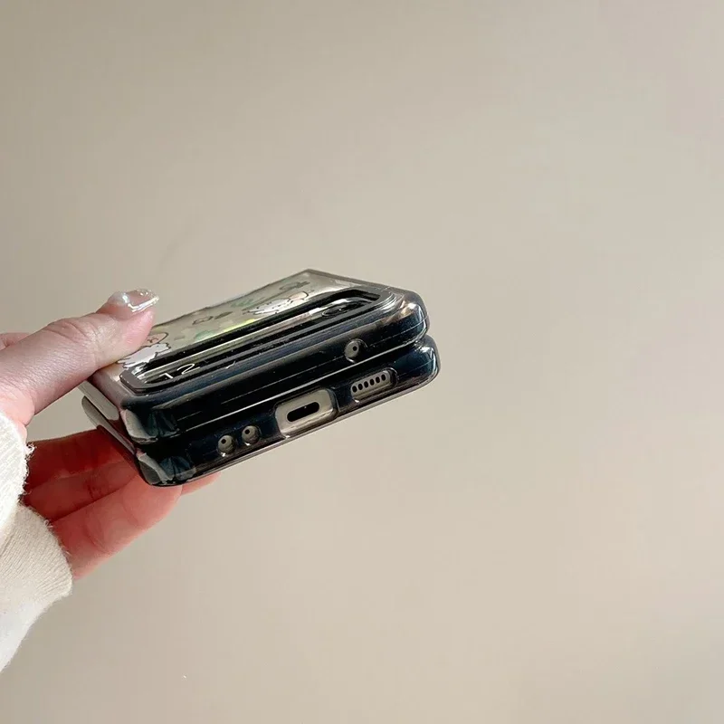 Bonito jogando caso do telefone do cão, Shell duro, tampa traseira para Samsung Galaxy Z Flip 5, 4, 3, ZFlip3, ZFlip4, ZFlip5