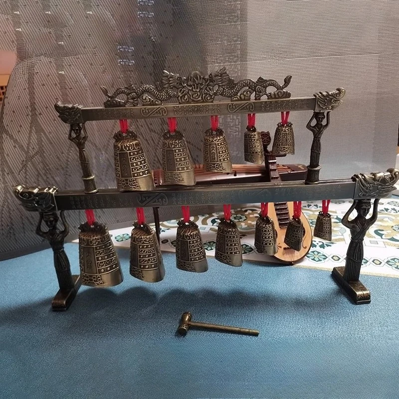 

Двухслойные куранты, китайские старые плоские колокольчики, традиционные металлические колокольчики для медитации, ремесла, ударные музыкальные инструменты для взрослых