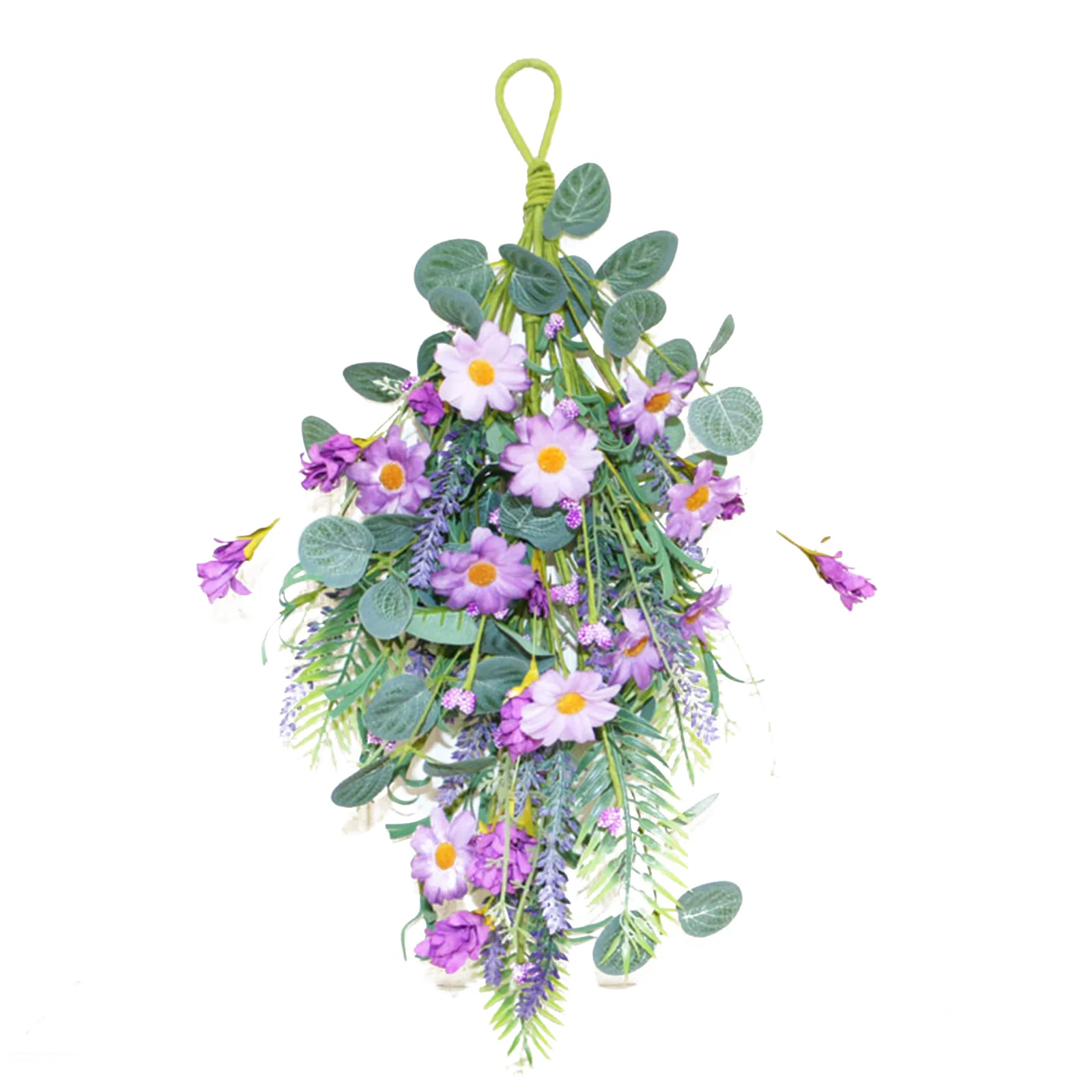 Fake Floral Spring Daisy Door Hanging Purple Lavender Imitation Plant Home Decoration Lintel Pendant Artificial Flower Swag