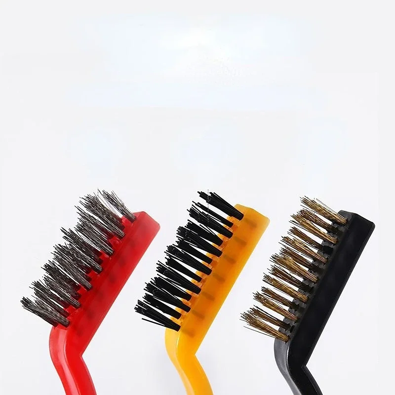 3Pcs/set Stainless Steel Brush Brass Cleaning Brush Polishing Rust Remover Metal Wire Burring Cleaning Tool