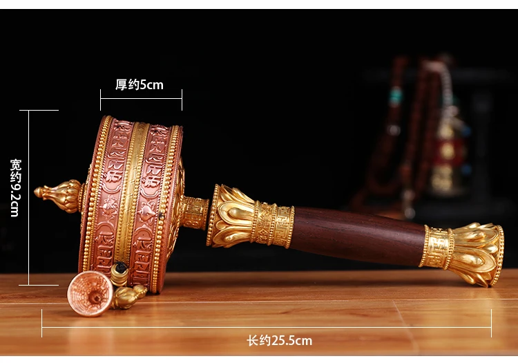 Wholesale Buddhist article # Greco-Buddhist Tibet Nepal India Thailand Buddhism recite chant scriptures prayer Rotating wheel
