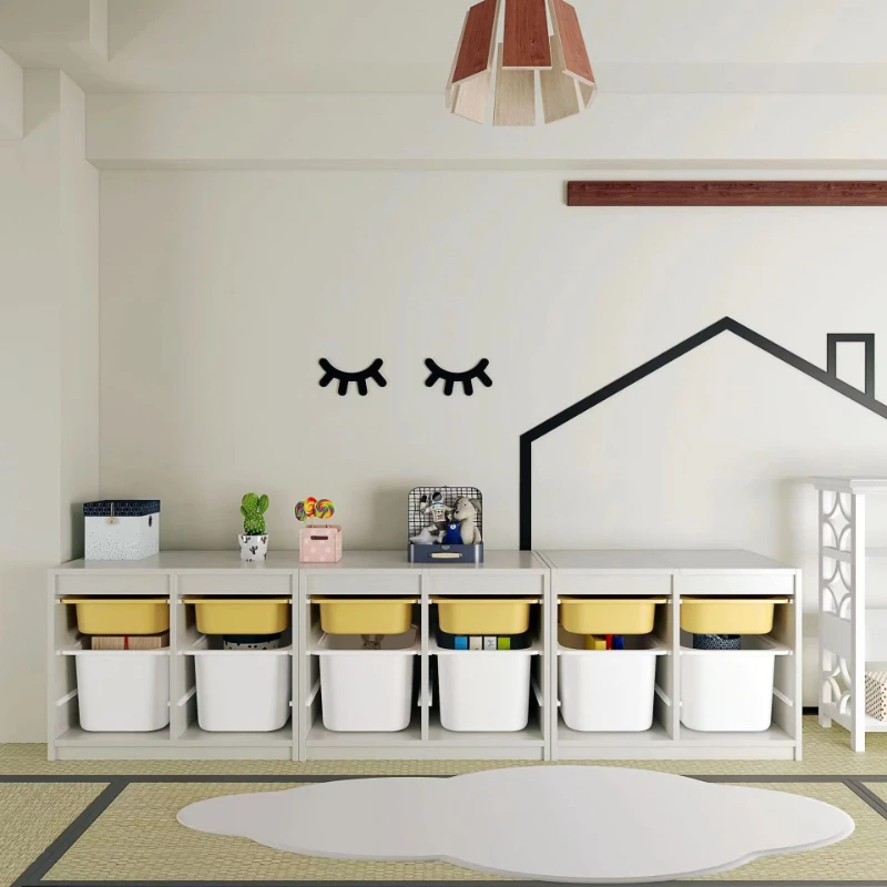 

Solid wood children's storage cabinet multi-functional kindergarten bookshelf large capacity shelf box