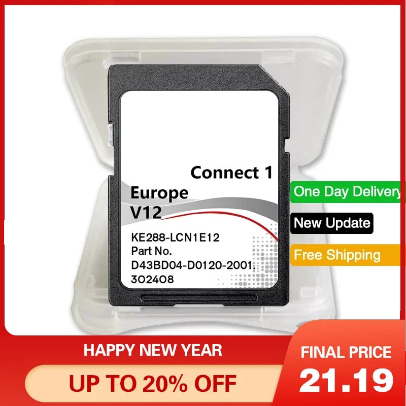 

GENUINE Connect 1 V12 Maps Latest Sat Nav SD Card 2022 Qashqai Juke for Nissan with Free Anti Fog Flim