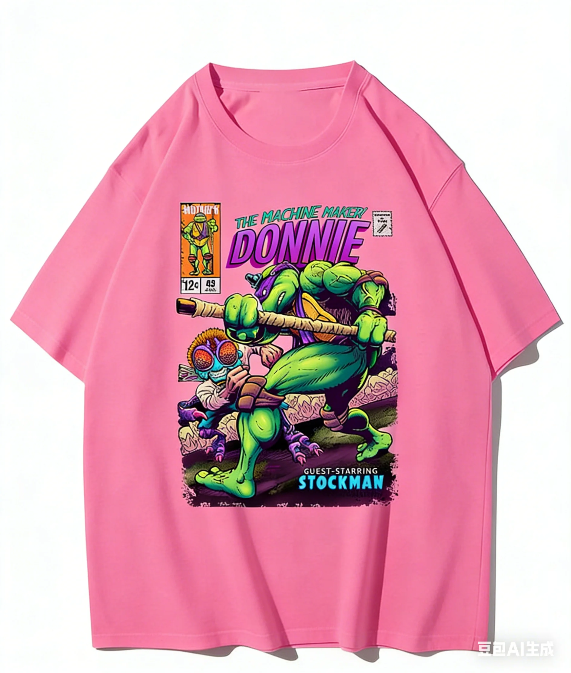 Nickelodeon Nick - Ninja Turtles movie cartoon print children's short-sleeved shirt - 100% cotton, suitable for young children