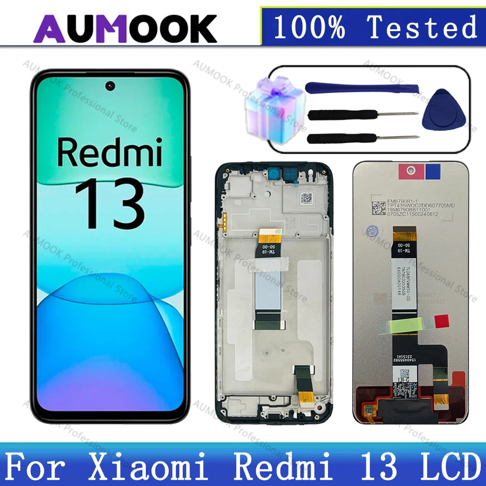 Для Xiaomi Redmi 13 ЖК-дисплей 2404ARN45A 24040RN64Y дигитайзер сенсорного экрана для Redmi 13 5G 2406ERN9CI Замена ЖК-экрана