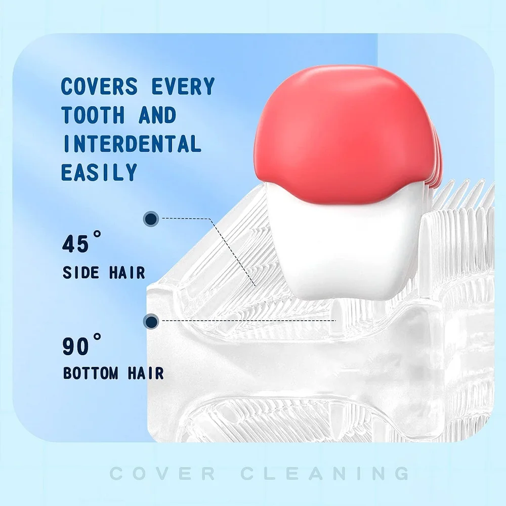 Детская U-образная электрическая зубная щетка с 5 режимами, Sonic Cartoon Dinosaur, очистка на 360 градусов, IPX7, водонепроницаемая U-образная зубная щетка