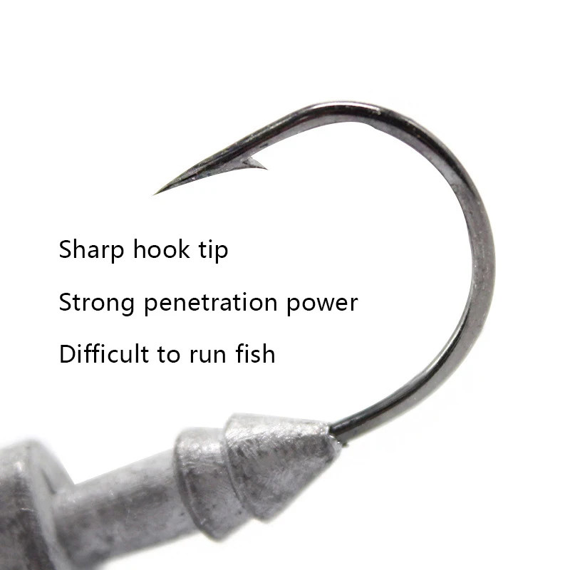 Fish-type Lead Head Hook Blood Trough Three Book Hook 3.5-33g Sea Fishing Long Casting Simulation Fish-shaped Sea Bass Soft Bait