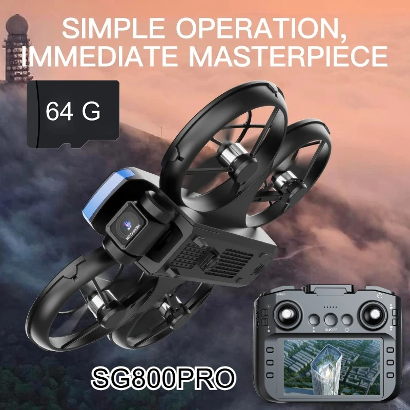 

SG800 PRO Mini Drone Dual Camera 4K HD Aerial Aircraft Screen Remote 360° Flip Brushless Motor FPV Optical Flow Quadcopter