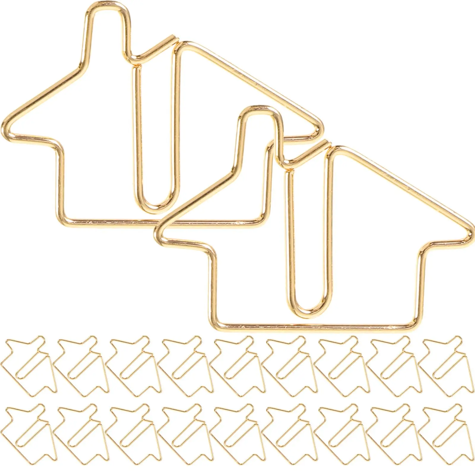 50 Pcs Metal Clips Creative Shaped Paper Small File Carbon Steel Adorable Paperclips