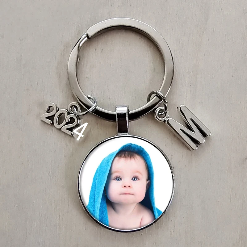 2024 Personalized Letter Photo Custom Keychain Family Keychain Gift. Diy Private Custom Key Chain Key Ring