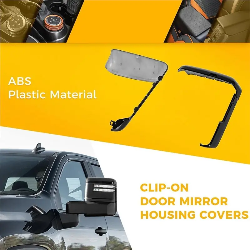 A80X Tow Mirror Caps For For Chevy Silverado GMC Sierra 2500HD 3500HD 2020-2023 84468904 84468910