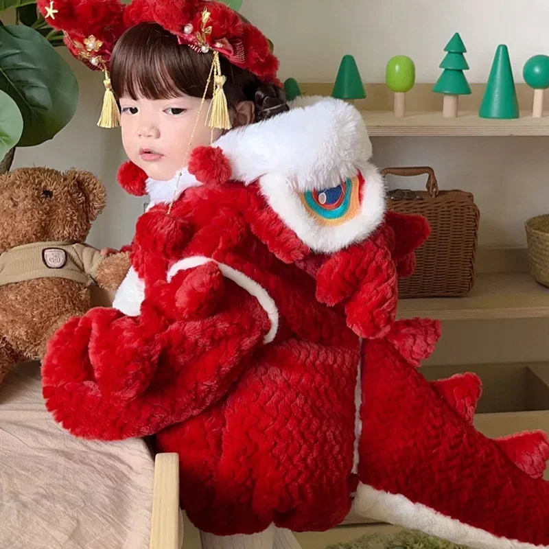 Dragon Baby Clothes Children's Clothing Cute Dragon Red Chinese