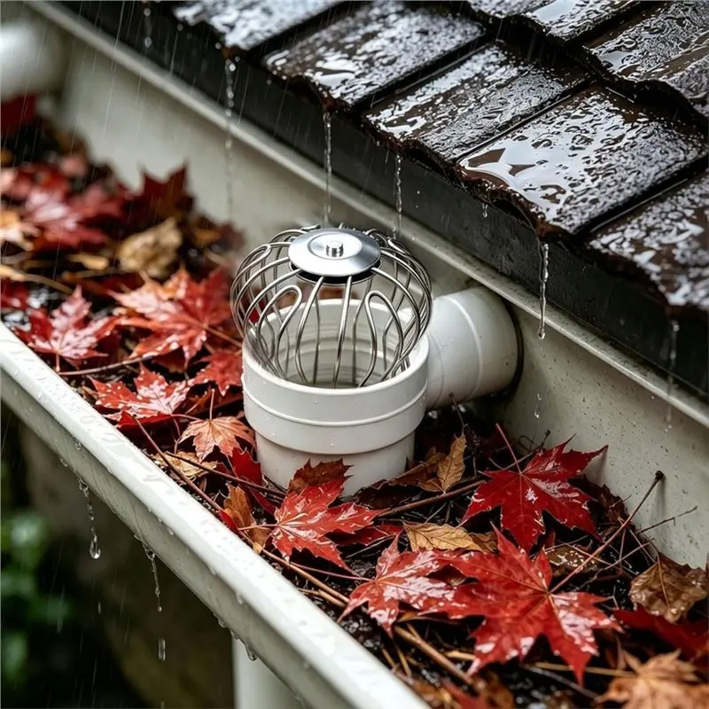 SHGO-Stainless Steel Gutter Guards 2Pcs Downpipe Leaf Guard 90-100Mm Expandable Drain Pipe Cover,For Moss And Leaves