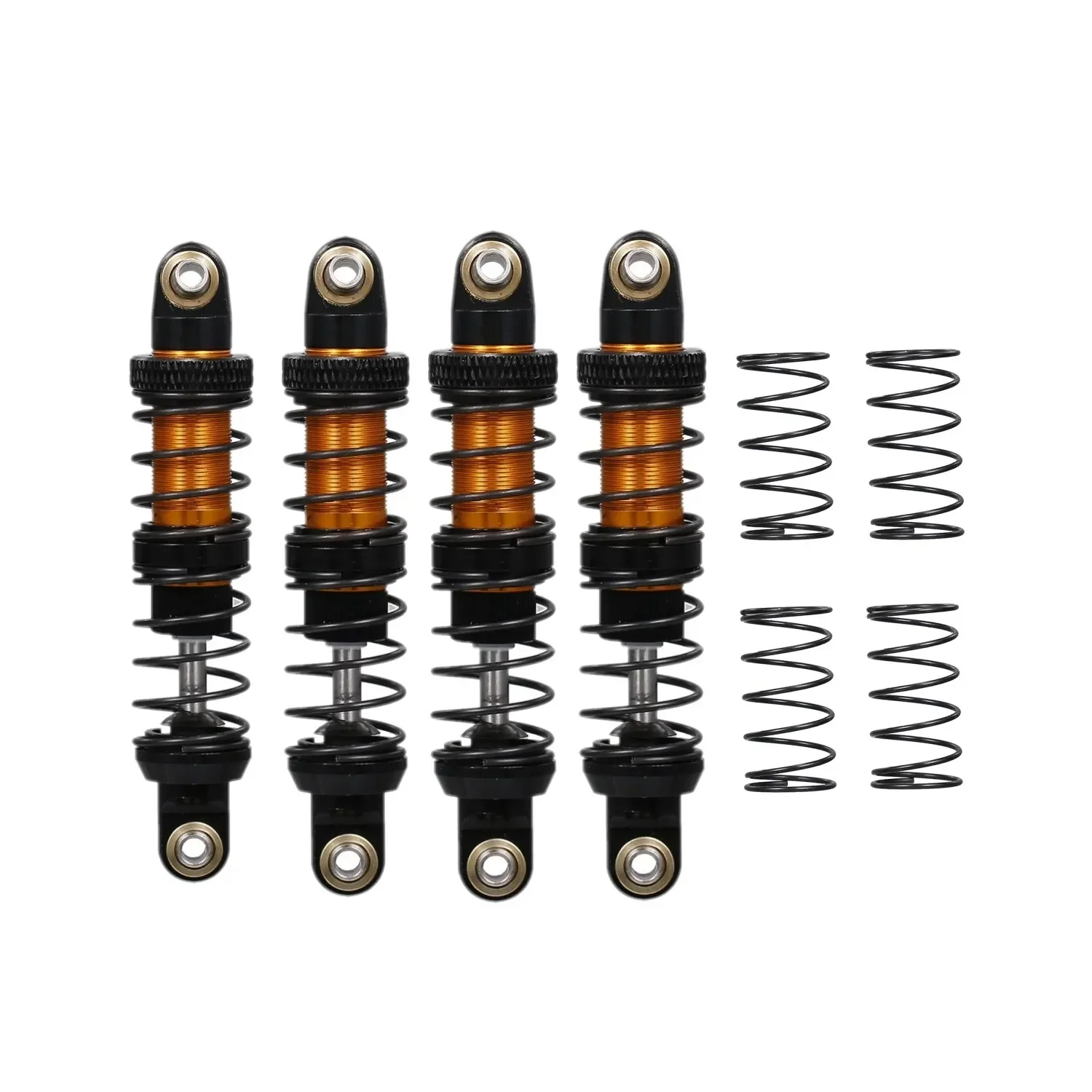 โช้คอัพเหล็กแบบน้ำมันสำหรับรถออฟโรด 4 ชิ้น ขนาด 70 มม. 80 มม. 90 มม. 100 มม. 110 มม. 120 มม. สำหรับรถบังคับวิทยุ SCX10 D90 WRAITH TRX-4 90046