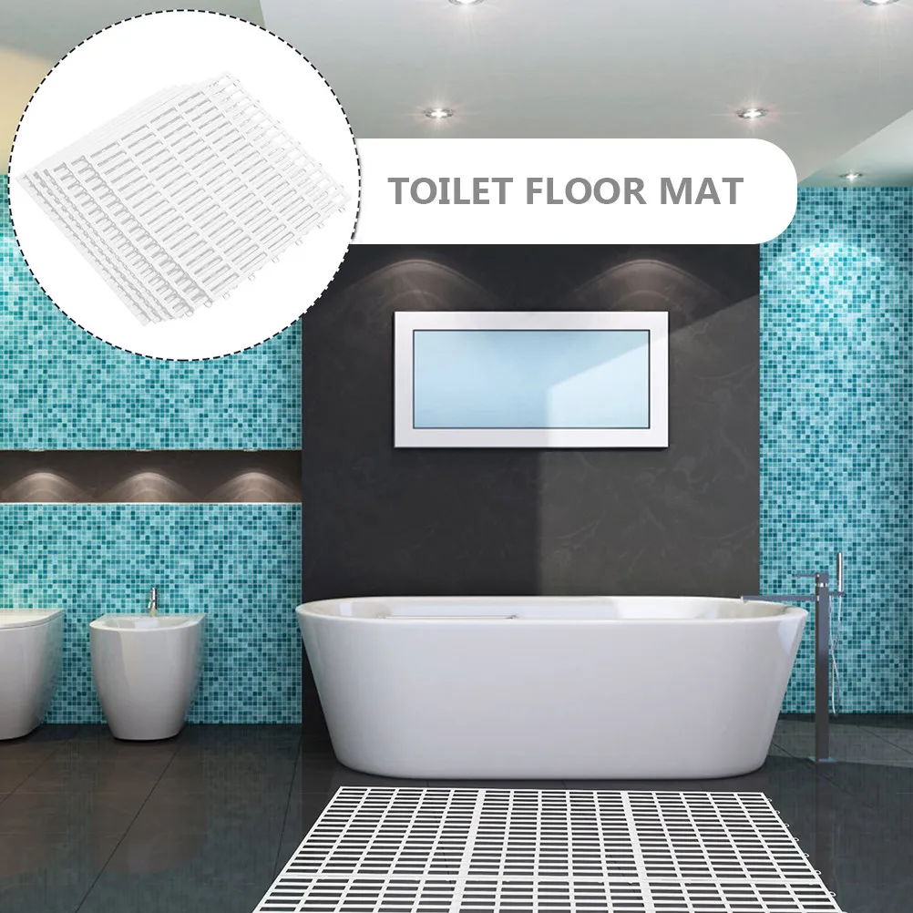 

4Pcs Square Bathroom Floor Mats Anti-Slip Tpe Material Shower Cushion Non-Skid Ground Mat Home Decor Safe Comfortable