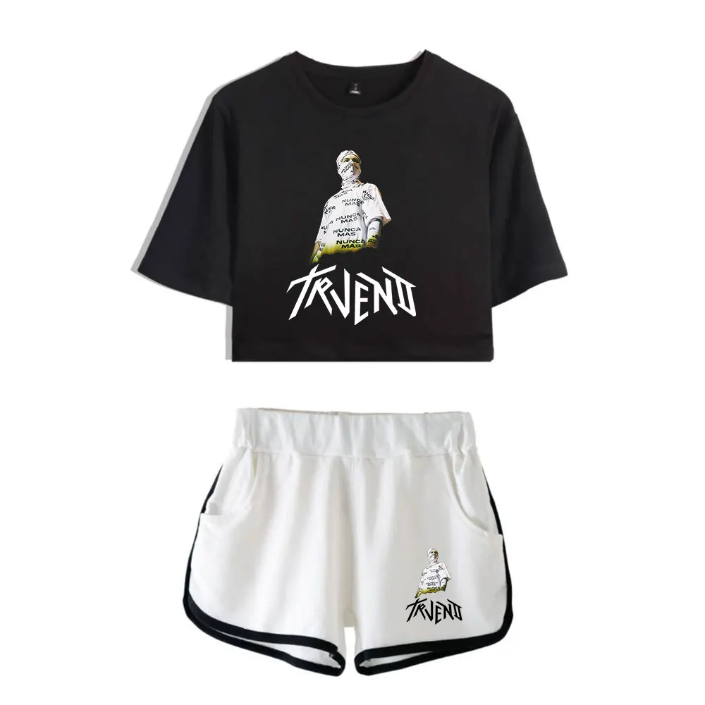 Trueno Rapping Merch Shirts New T-shirts Women Men Casual Streetwear Fashion Two Piece Set Shorts+Lovely TShirt Harajuku