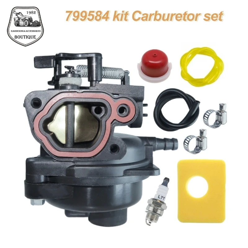 Lawn Mower Carburetor for Bri Ggs & Stra Tton 09P702 9P702 Engines Replace 799584 594058