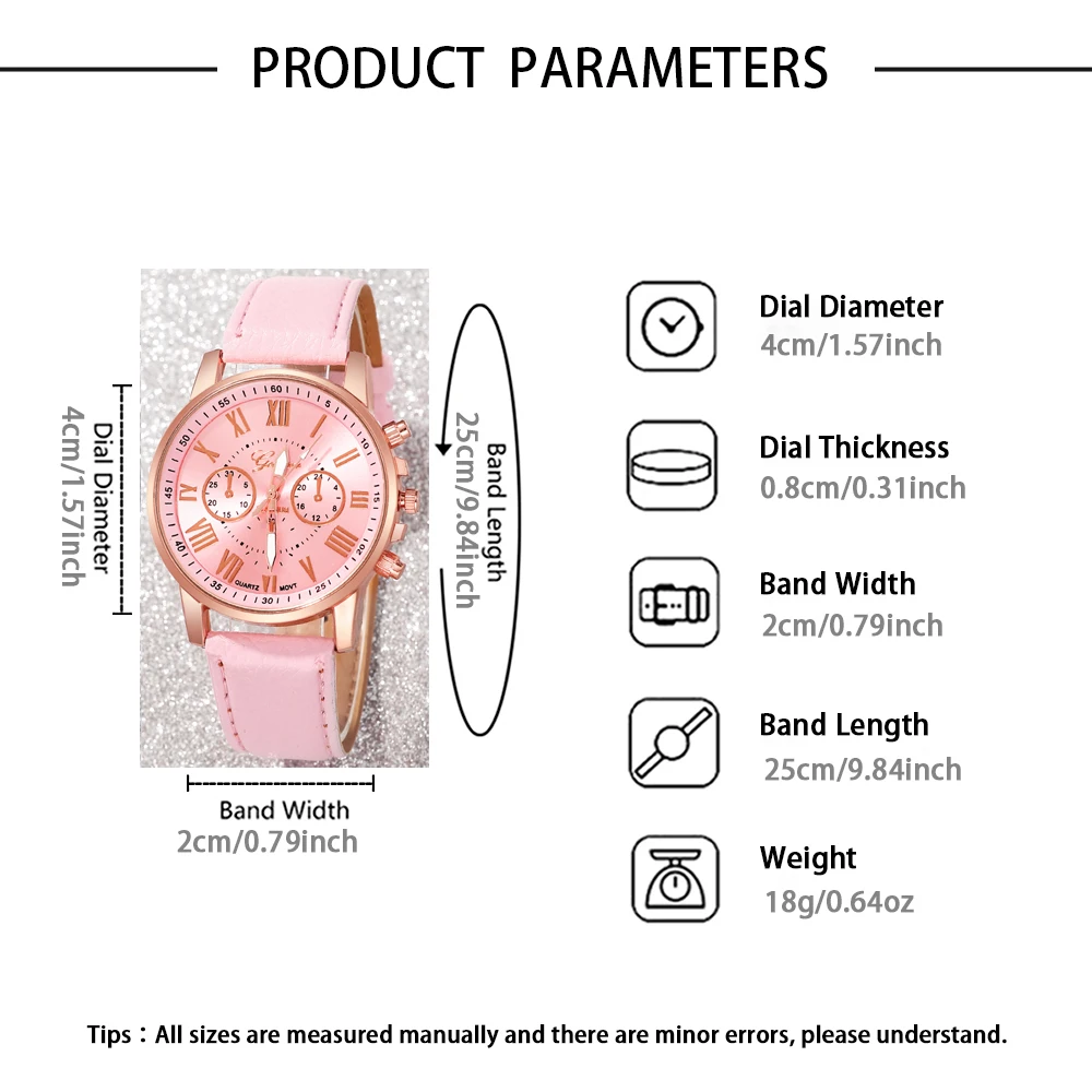 2pc women's fashionable quartz watch and versatile accessory set for daily wear as gifts for friends and family