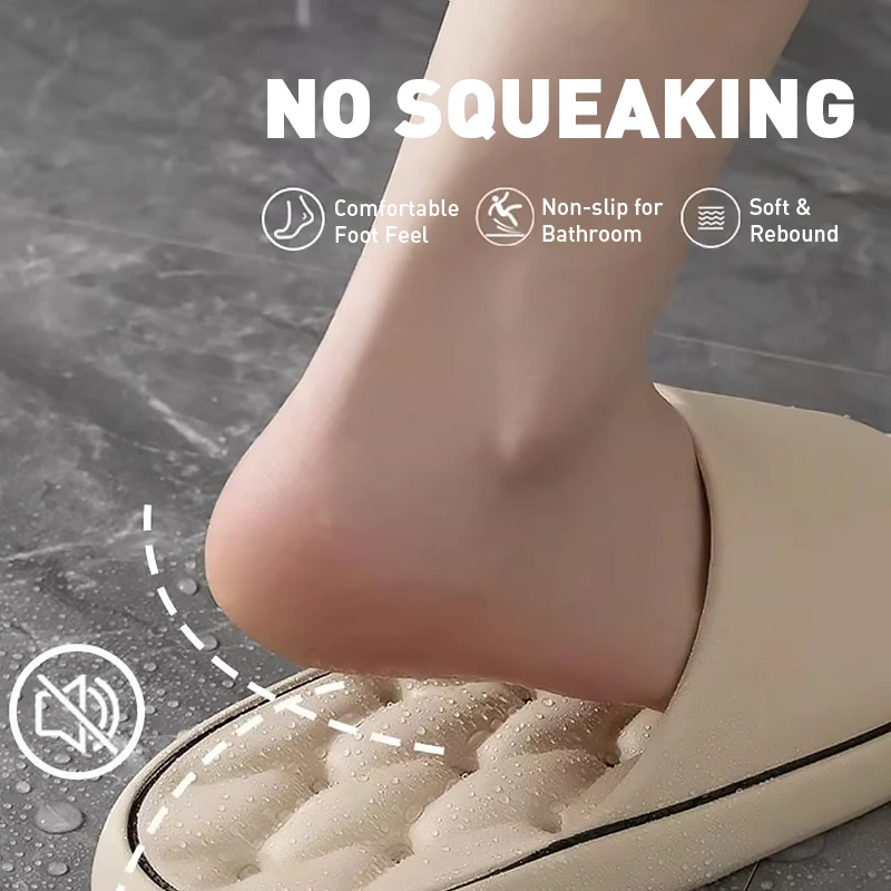 Summer Adults Comfort Leaky Slippers Women Breathable Shower Sandals Men Quick-Drying Slides Couple Non-slip Flip Flop EVA Shoes