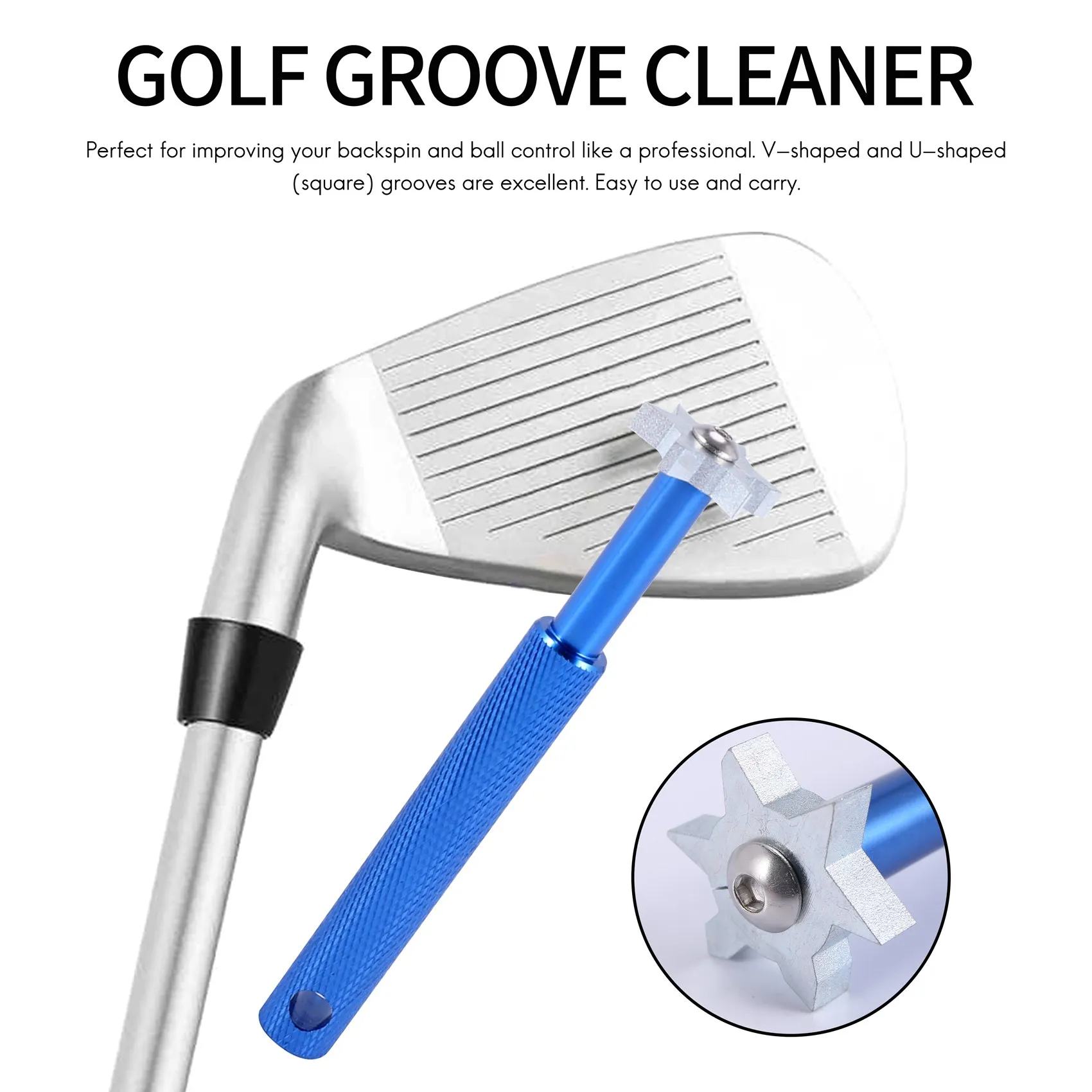-[Cilae-17R] Golf Groove Sharpener Tool Golf Club Groove Sharpener And Retractable Golf Club Brush For Golfers Practical And Cle