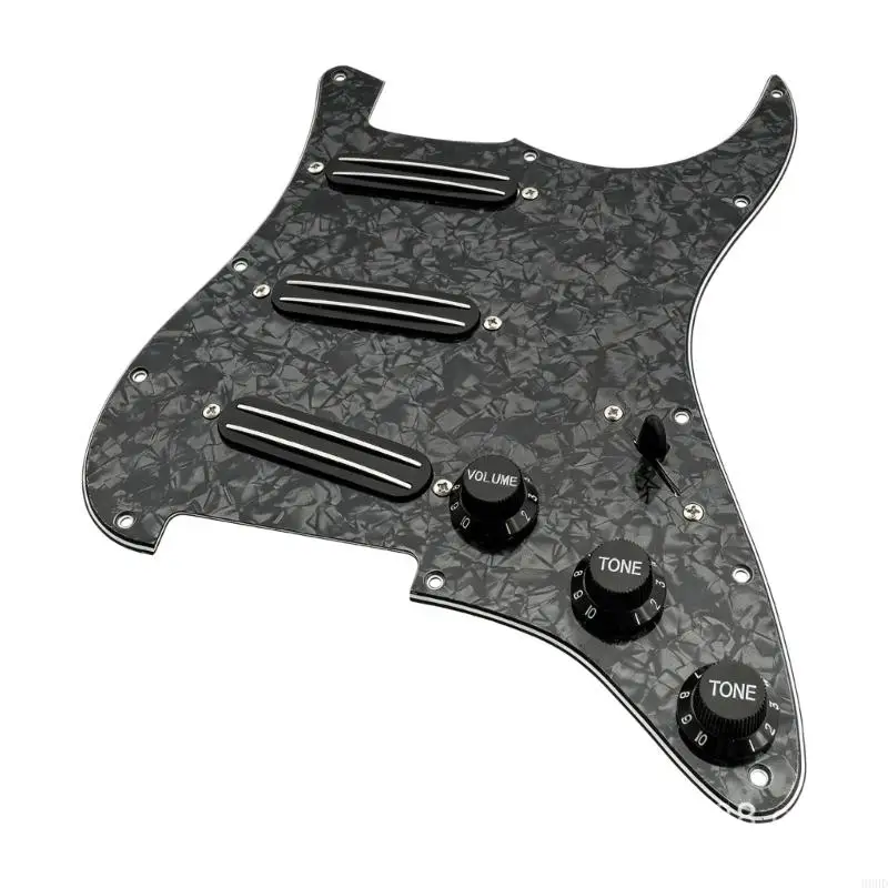 11 Löcher Gitarren-Tonabnehmer, kratzfeste Platte, schützende, vorverkabelte, geladene Schlagbrett-Set, Ersatzteile für 69HD – Detail 5