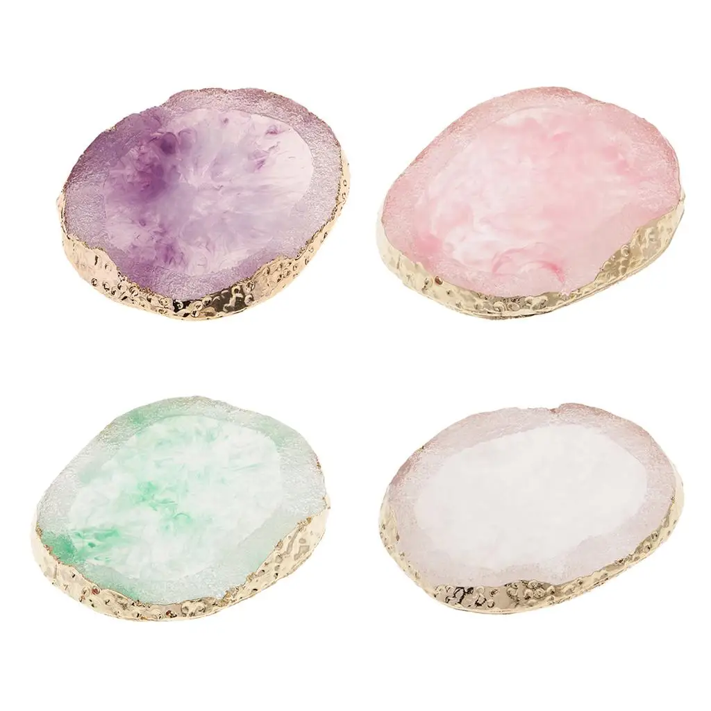 Gesicht Körper Malen Palette Harz Nail Art Pad Nachahmung Achat Getränkeuntersetzer für Kunst Salon Dekoration