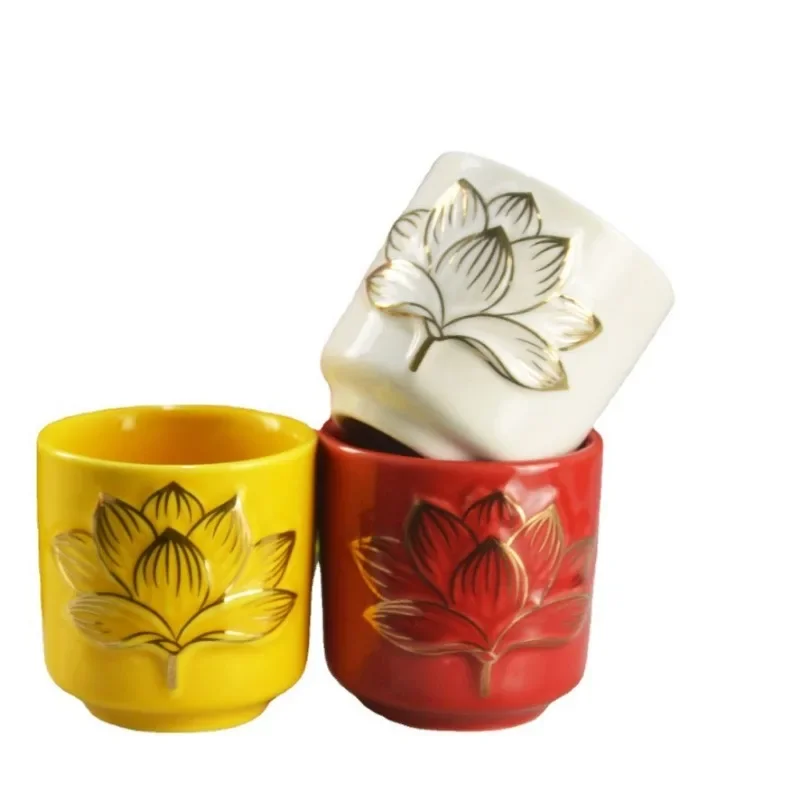 ceramics Water supply cup Buddhist temple supplies sacrifice Worship Buddha living room office home decoration Tea House gifts