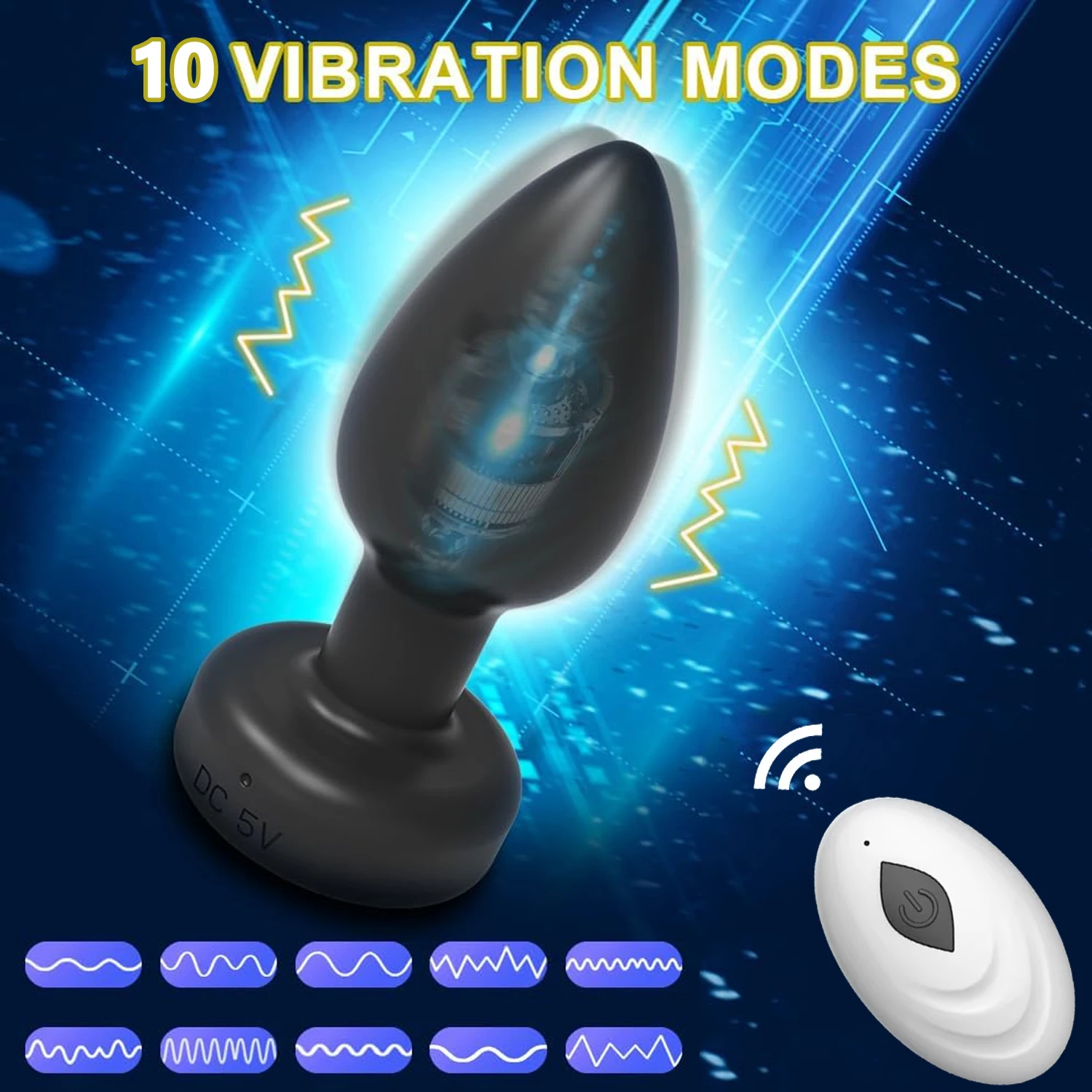 التحكم عن بعد الشرج هزاز جهاز تدليك للبروستاتا للمثليين LED تهتز بعقب المكونات الاستمناء السلع الكبار لعبة الجنس للأزواج