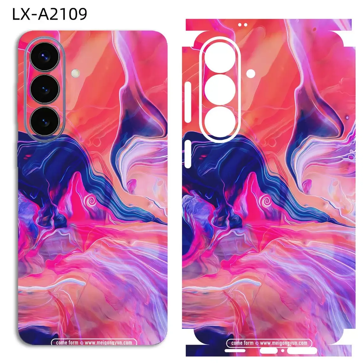 Colorful Decal Skin for Samsung Galaxy S26 S25Ultra Plus S23 S24Ultra Back Screen Protector Cover Wrap Stones Sticker