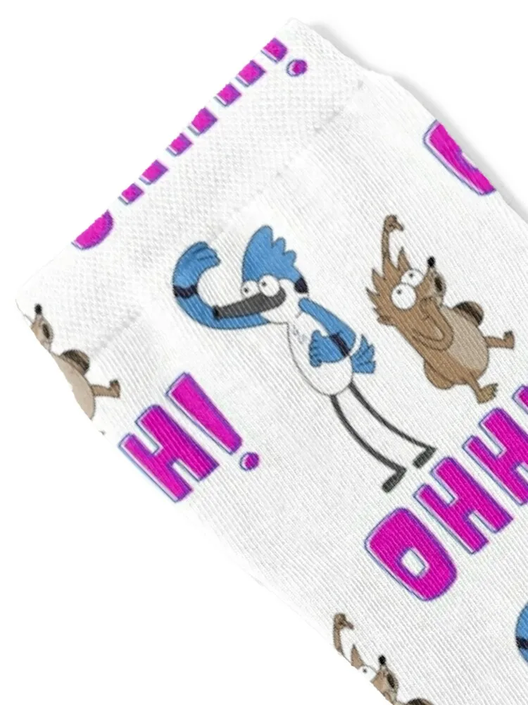 mordecai and the rigbys Sticker Socks snow Crossfit Socks Girl Men's