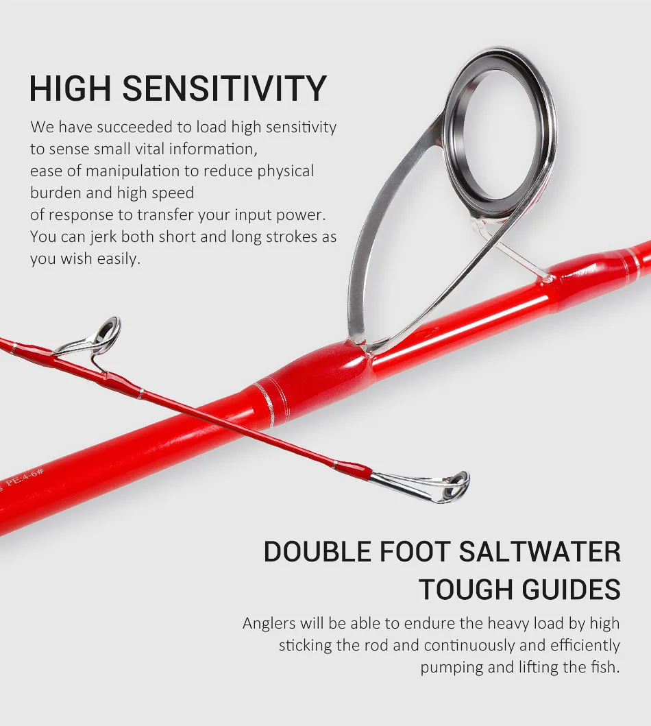 NOEBY K5 Vertikale Jigging-Rute 1,83m M/MH Spinnrute Salzwasser Schwerlast-Jig Big Game Thunfisch Zackenbarsch Angelrute – Detail 7